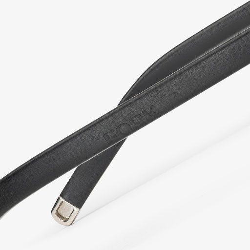 Black car wiper blade on a white background